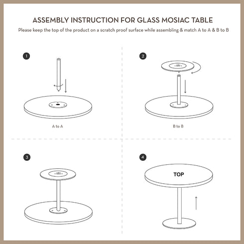 Glass Mosaic Accent Table